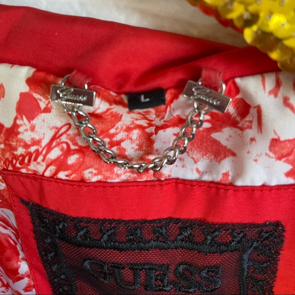 Guess Red Zip-Up Jacket - Picture 6 of 6